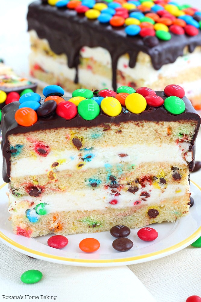 Love M&M'S? You're gonna love this M&M'S cake! Incredible simple to make, loaded with candy and topped with a smooth ganache and more candies! It's a M&M's paradise cake!