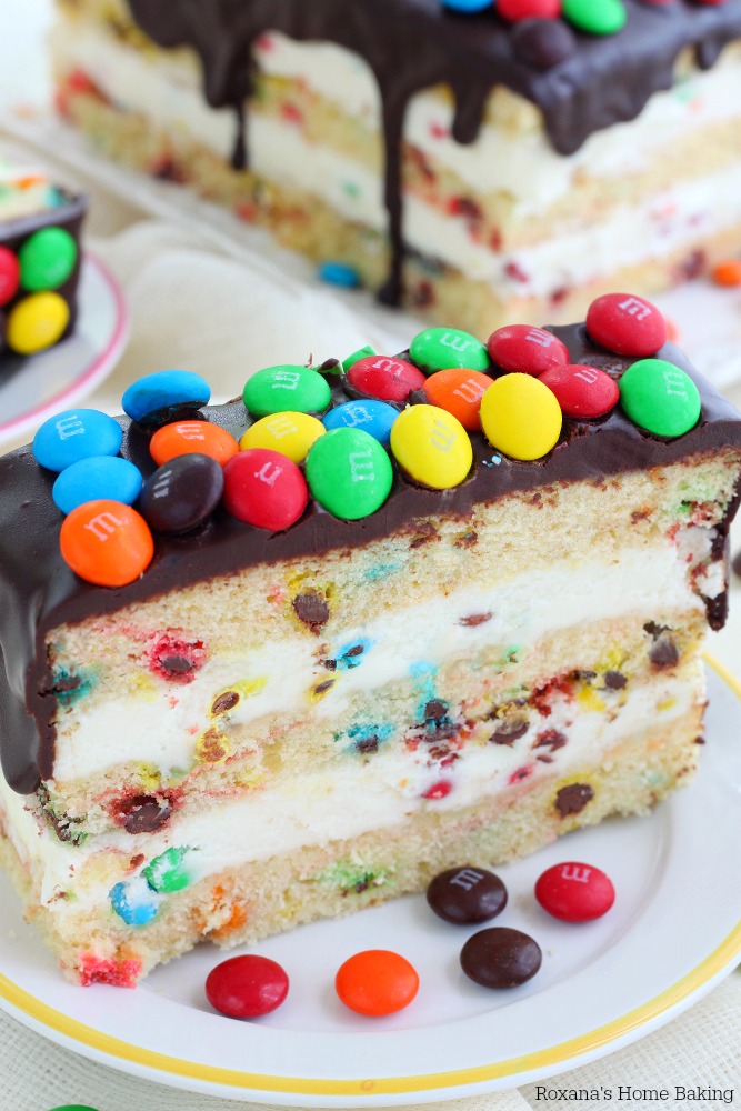 Love M&M'S? You're gonna love this M&M'S cake! Incredible simple to make, loaded with candy and topped with a smooth ganache and more candies! It's a M&M's paradise cake!