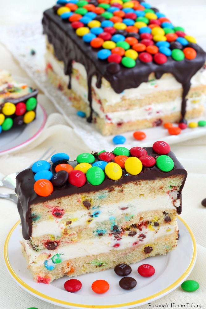 Love M&M'S? You're gonna love this M&M'S cake! Incredible simple to make, loaded with candy and topped with a smooth ganache and more candies! It's a M&M's paradise cake!