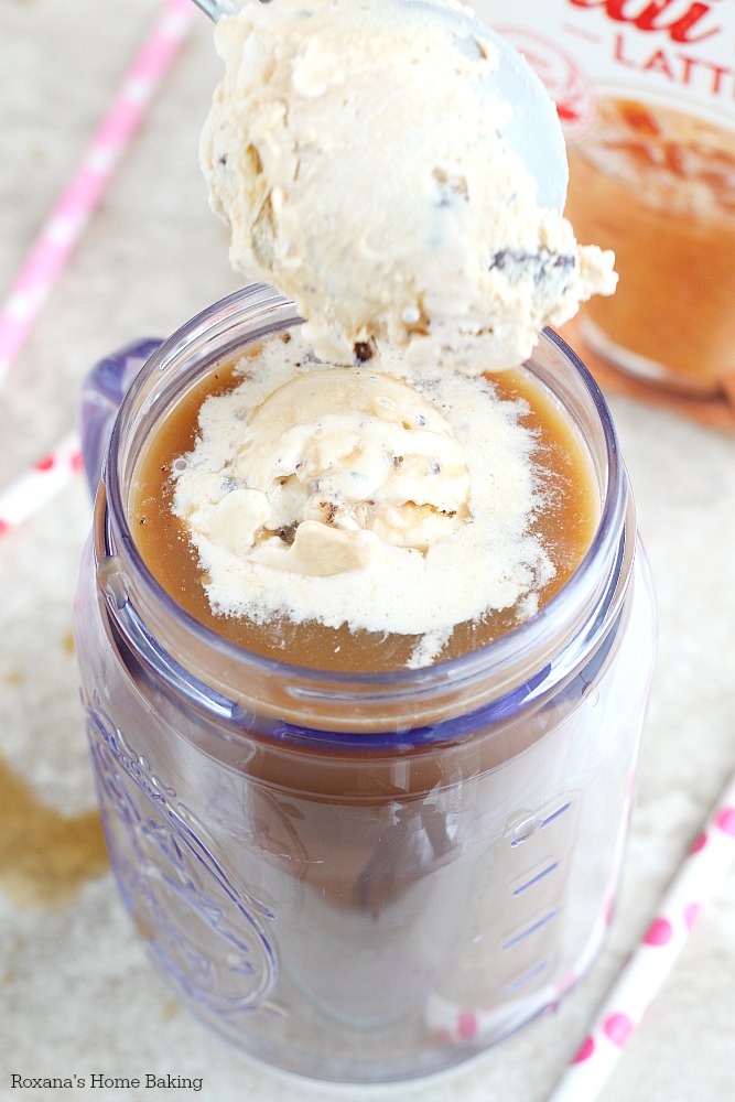Create the most irresistible summer treat in less than 5 minutes. Iced coffee floats! No soda required! 