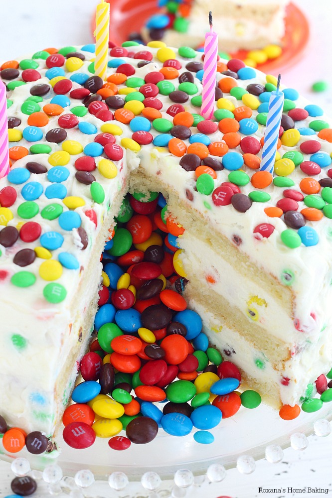 Have a birthday party coming up? Surprise your guests when you cut into the birthday cake and colorful candy spills out just like a piñata. It's Piñata cake time!