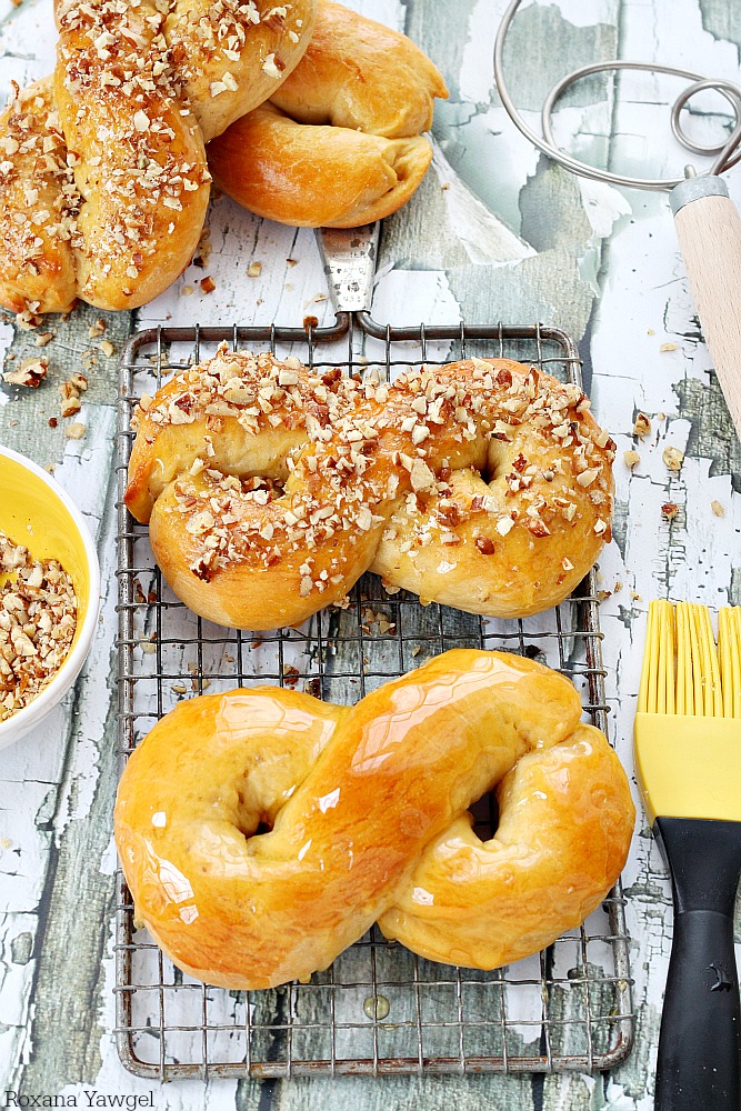 Flavored with vanilla and cinnamon and sweetened with honey, these honey rolls are one of my childhood favorite treats. Brush them with honey and sprinkle chopped nuts of top for a little crunch. 