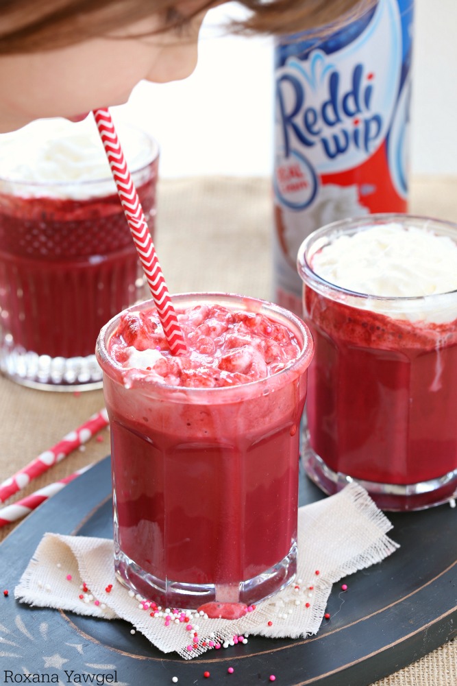 Share the joy with a cup of this creamy red velvet hot chocolate. So easy to make and so satisfying, it's going to be a hit for both the kids and adults! 