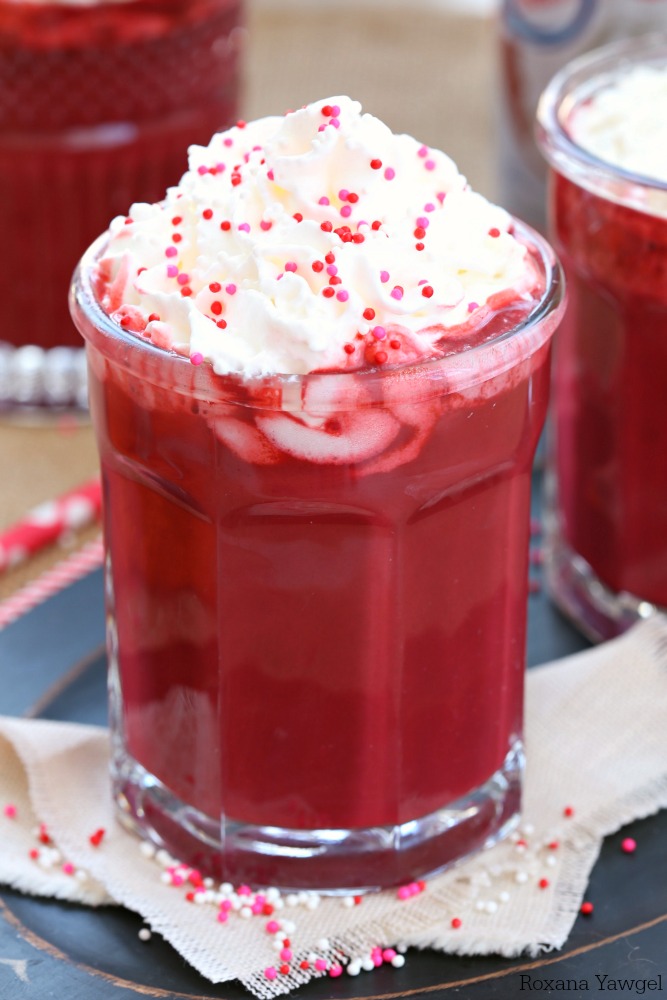 Share the joy with a cup of this creamy red velvet hot chocolate. So easy to make and so satisfying, it's going to be a hit for both the kids and adults! 