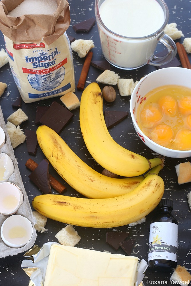 banana bread pudding ingredients