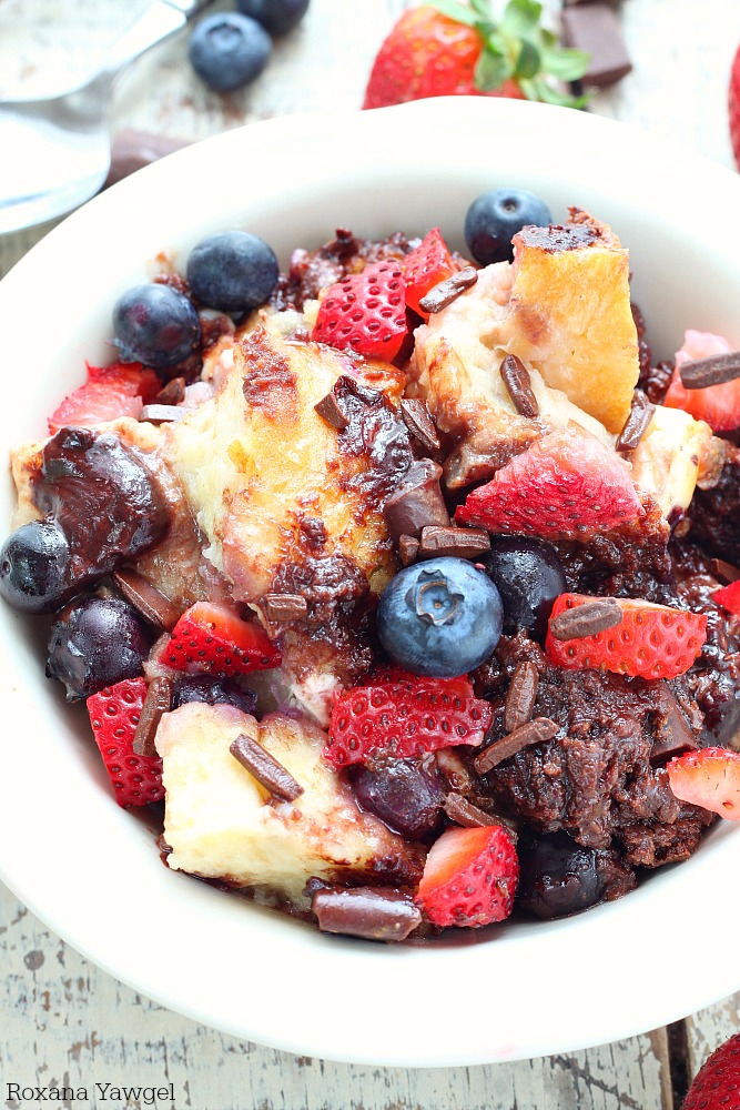 berries chocolate cream cheese french toast casserole recipe 1