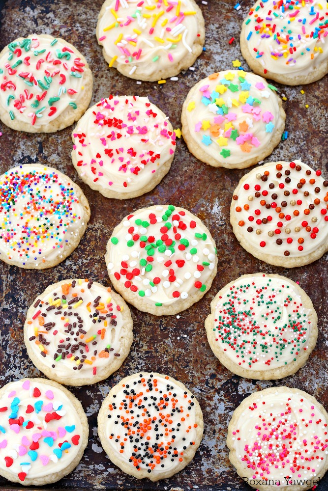 Two secret ingredients make these all butter sugar cookies a family favorite and the first cookie to go at a party! No matter the season or the occasion, this is my go-to recipe for sugar cookies!