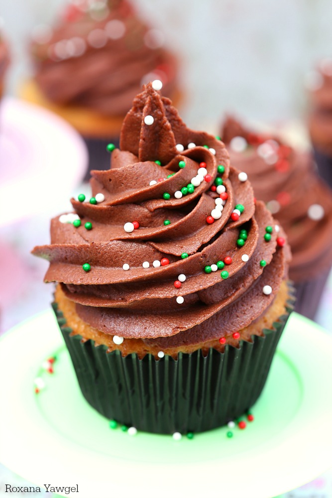This holiday season delight your guests with these peppermint mocha cupcakes with chocolate buttercream frosting. Easy to make, moist and tender, bursting with both peppermint and mocha flavor and topped with the most delicious chocolate buttercream frosting! 