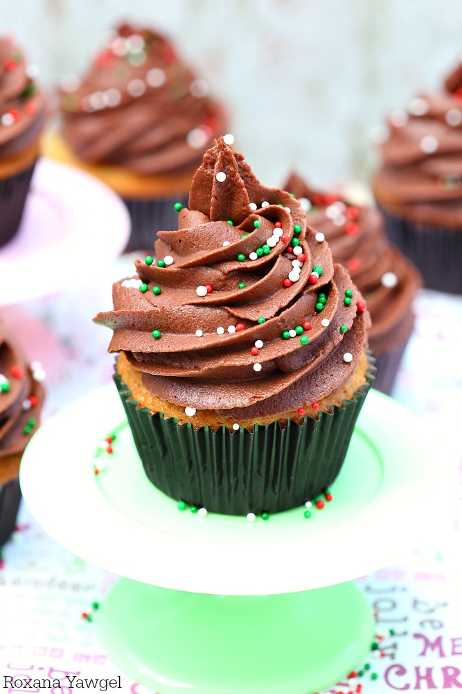 This holiday season delight your guests with these peppermint mocha cupcakes with chocolate buttercream frosting. Easy to make, moist and tender, bursting with both peppermint and mocha flavor and topped with the most delicious chocolate buttercream frosting! 
