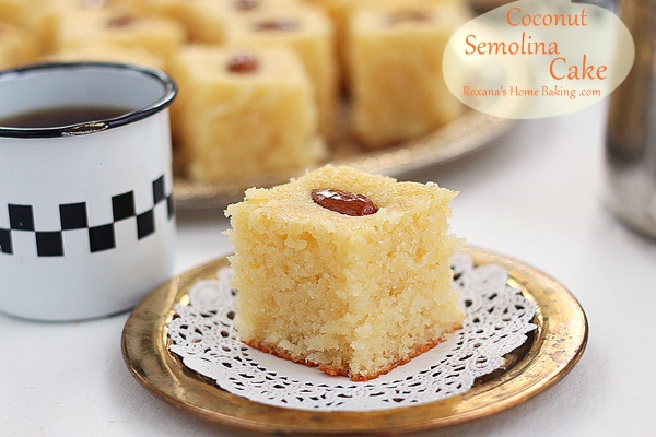Basbousa | Semolina Coconut Cake | Video - NISH KITCHEN