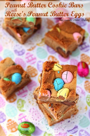 Peanut butter cookie bars with Reese’s peanut butter eggs recipe