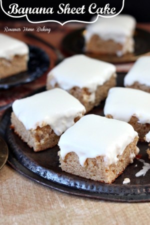 Banana sheet cake with cream cheese frosting recipe