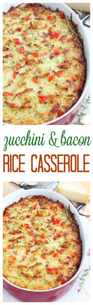 Zucchini bacon rice casserole recipe