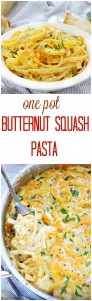 One pot creamy butternut squash pasta recipe