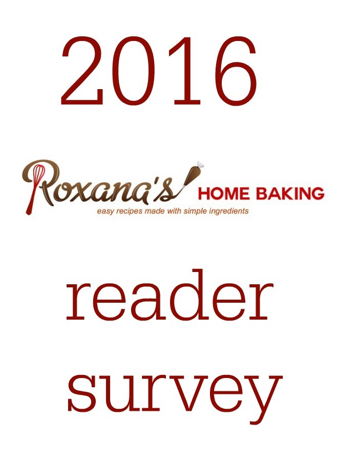Roxana's Home Baking 2016 reader survey