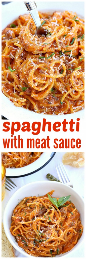 Spaghetti with meat sauce recipe