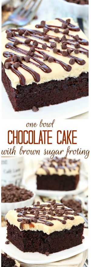 One bowl chocolate cake with brown sugar frosting recipe