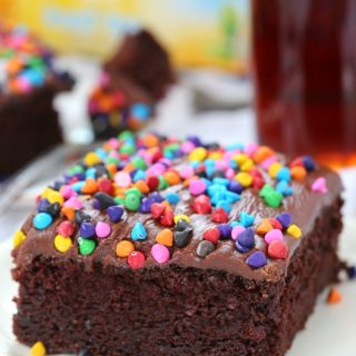 Craving something chocolatey, decadent and easy to make? You will love this absolutely perfect black tea chocolate cake with an easy warm chocolate frosting poured over!